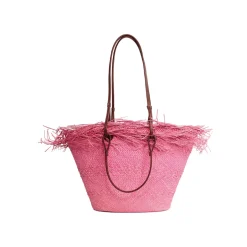 Medium Basket with Frayed Border