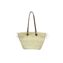 Medium Basket with Frayed Border