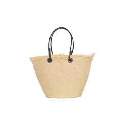Medium Basket with Frayed Border