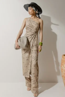 One Shoulder Slit Dress