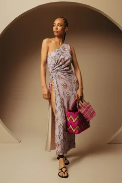 One Shoulder Slit Dress