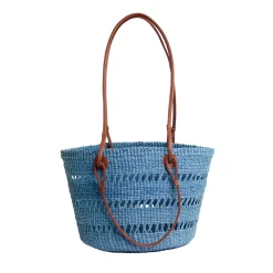 Open Weave Beach Basket Bag
