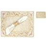 Open Weave Rectangular Placemat with coaster (Set of 2 Units)