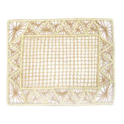 Open Weave Rectangular Placemat with coaster (Set of 2 Units)