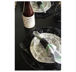 Open weave round Placemat with coaster (Set of 2 Units)