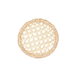 Open weave round Placemat with coaster (Set of 2 Units)