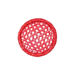 Open weave round Placemat with coaster (Set of 2 Units)