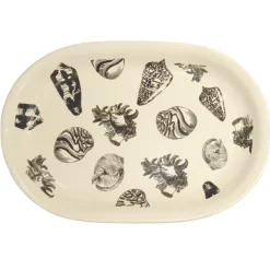 Oval Platter “Conchas de la Isla Cream” (Set of 2)