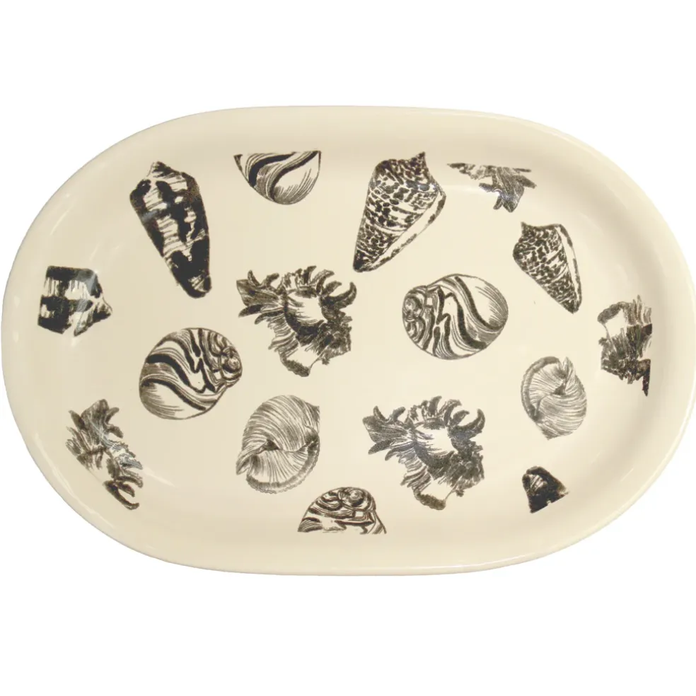 Oval Platter “Conchas de la Isla Cream” (Set of 2)