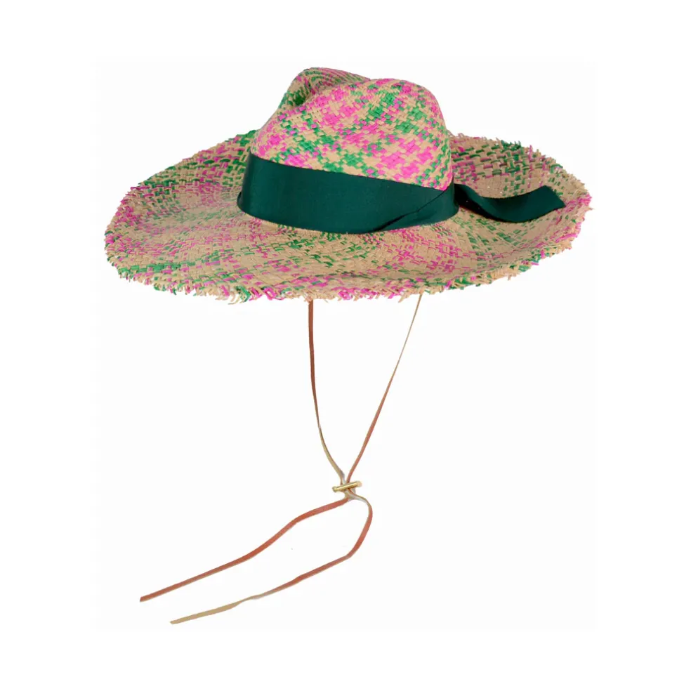 Pareado Frayed Extra Long Brim Panama Hat
