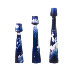 Resin Marbled Candle Sticks (Set of 3)
