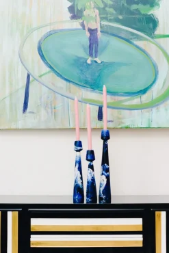Resin Marbled Candle Sticks (Set of 3)