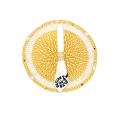 Round Placemat with beads and seashells (Set of 2 Units)