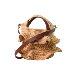 Ruffle Medium Bag with Leather Strap