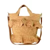 Ruffle Tall Bag With Leather Strap
