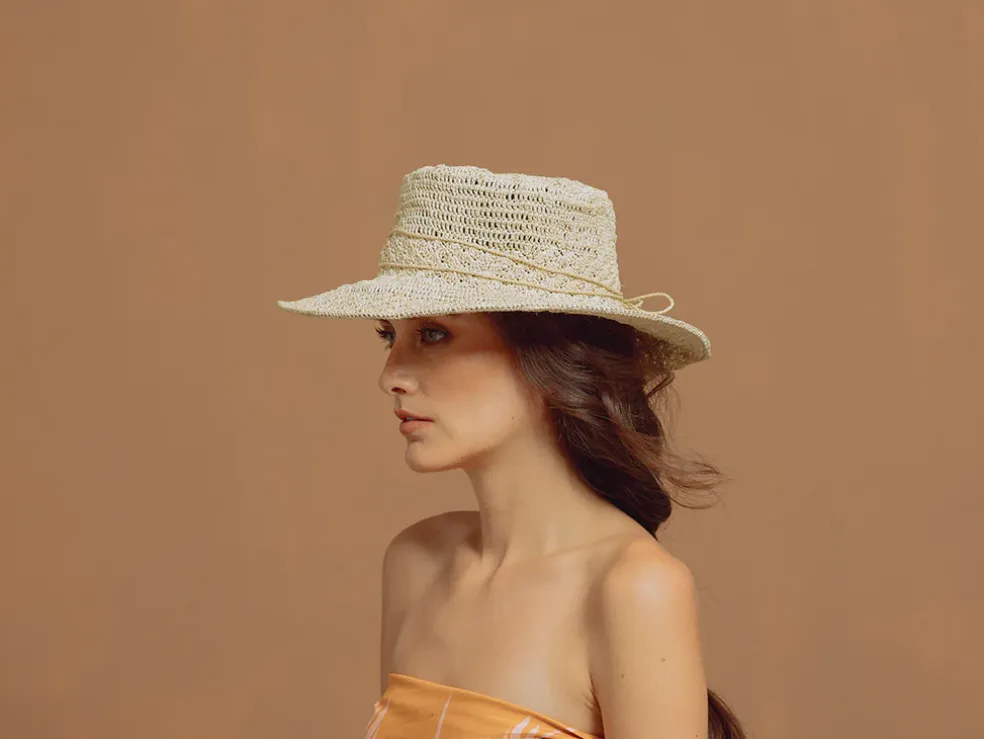 Seashells Hippie Hat with Wire Brim