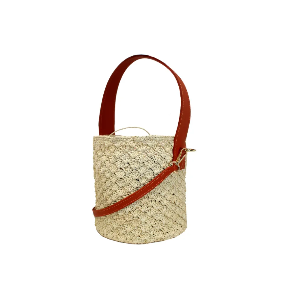 Soft Bucket With Leather Handles