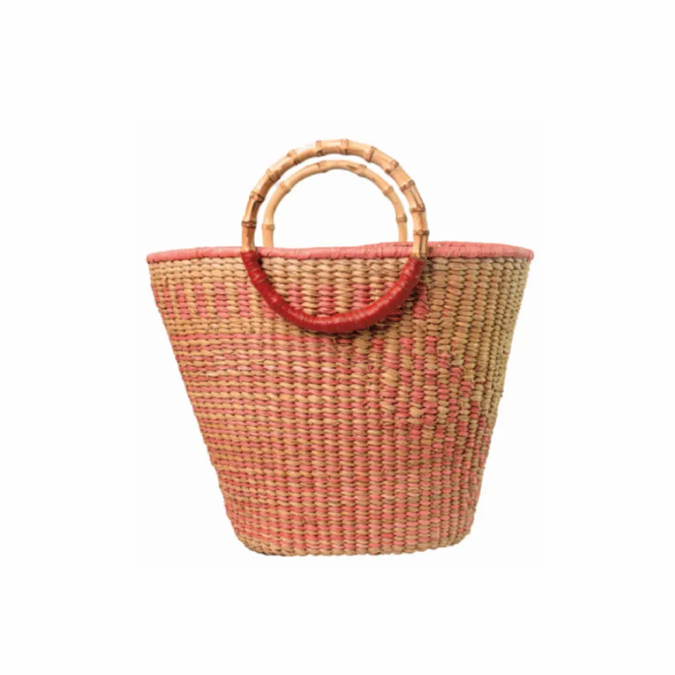 Straw Medium Tote Handbag