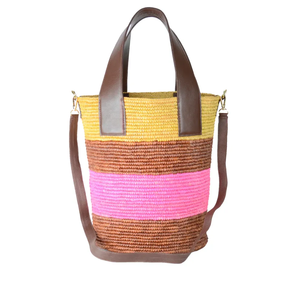 Tall color Block Basket