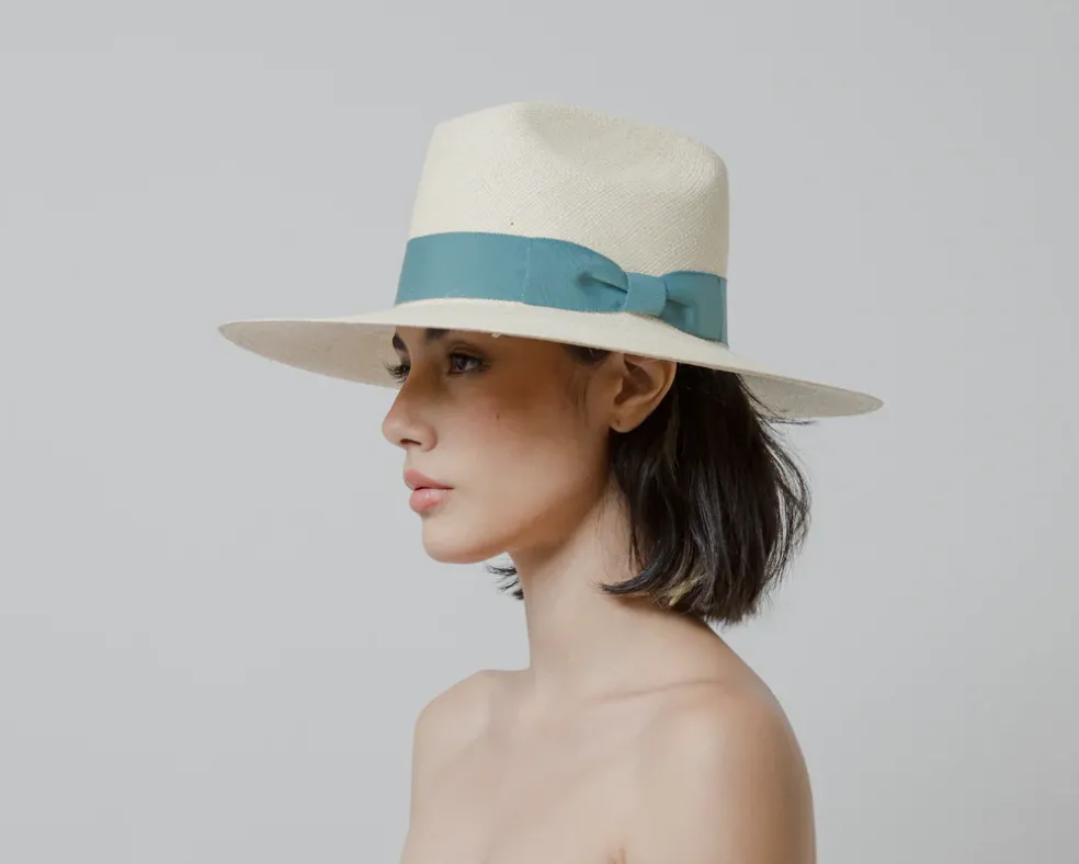 Texas Long Brim Hat With Italian Bow