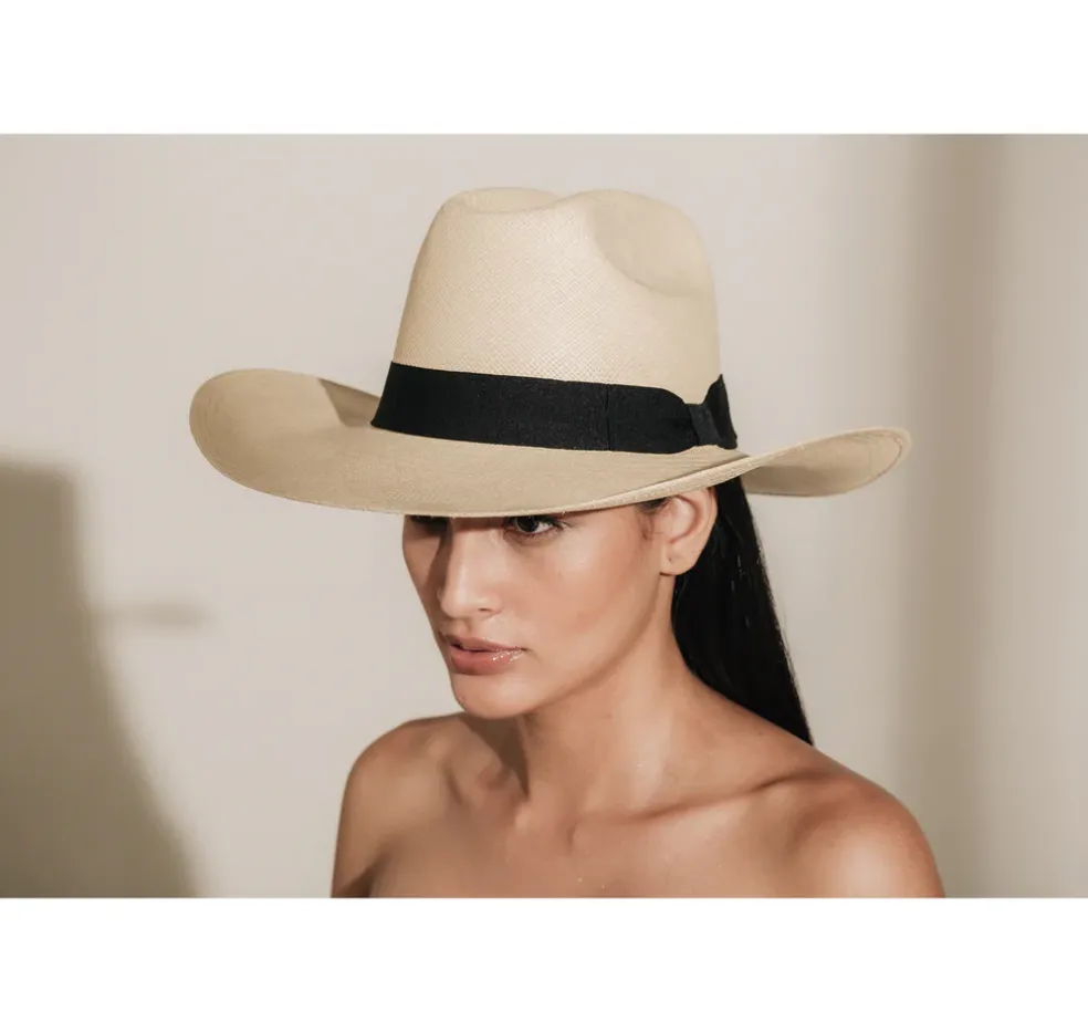 Texas Long Brim Hat With Italian Bow