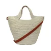 Texturized Maxi Bag With Leather Strap