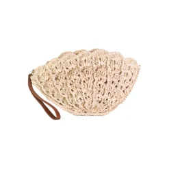 Thick Weave Seashell Clutch