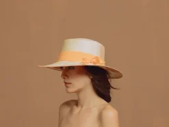 Tie Dye Cordovan Long Brim Hat