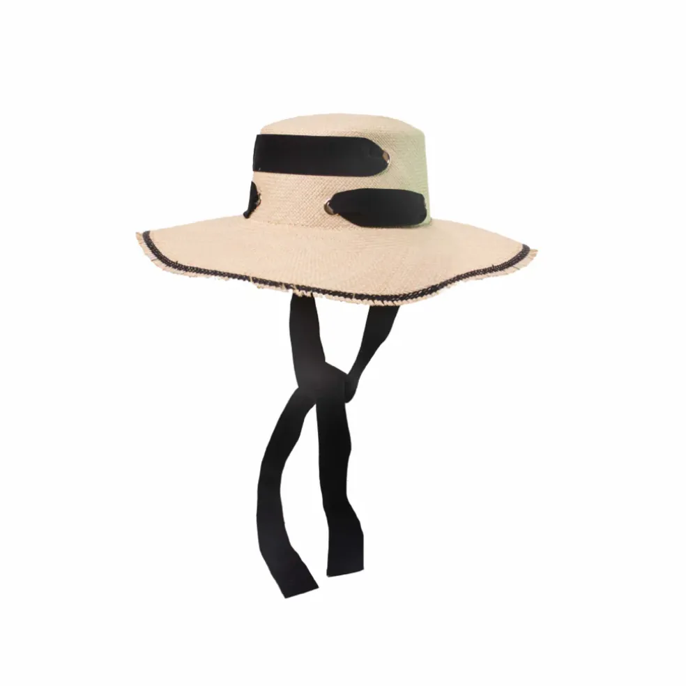 Two Tone Cordovan Long Brim Hat