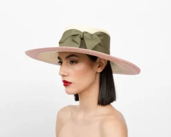 Two Tone Cordovan Long Brim Hat