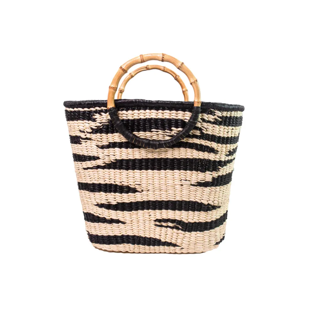 Zebra Medium Tote Handbag
